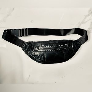 DKNY Black Quilted Nylon Belt Bag